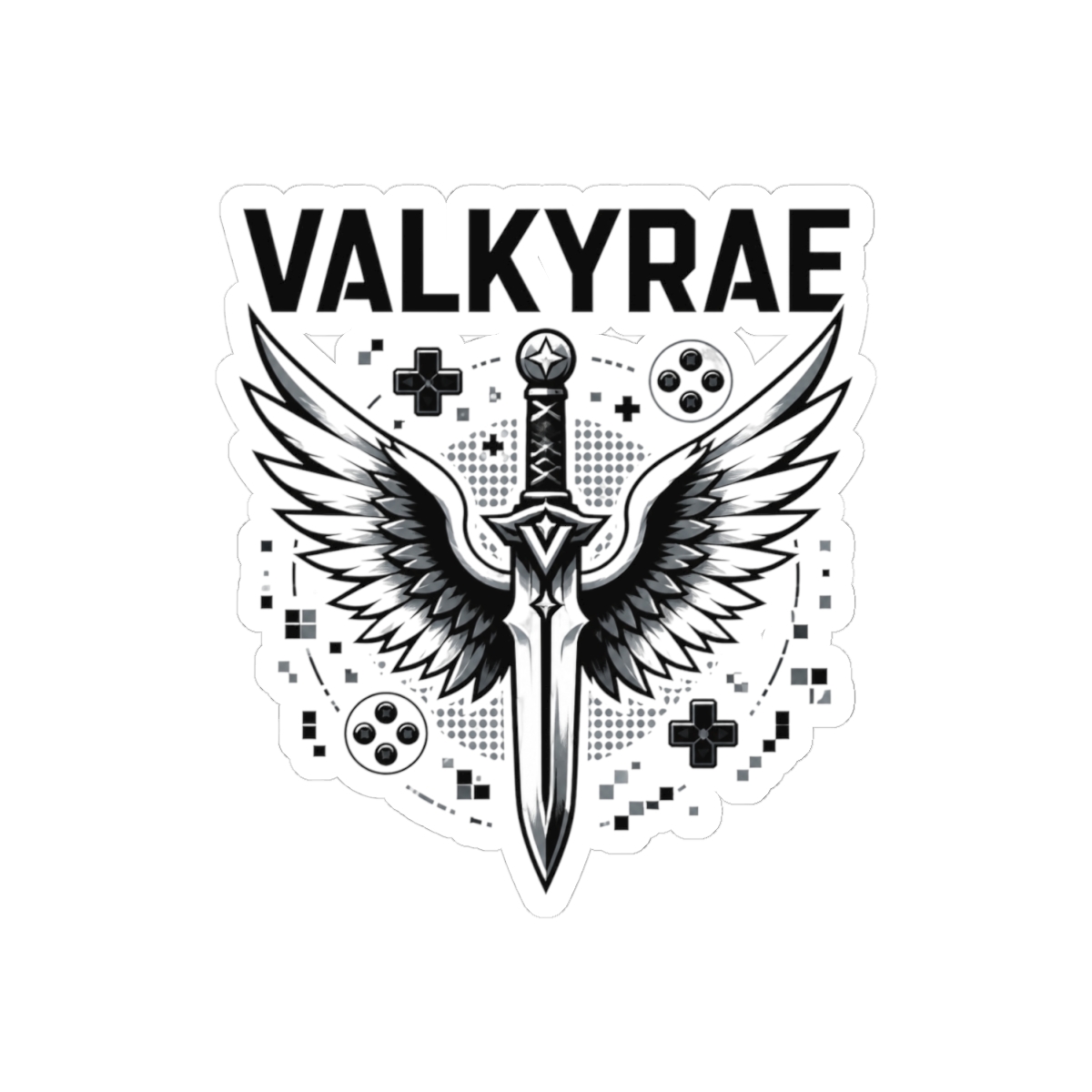 Valkyrae "Valkyrae" Sticker - alternate angle 2, merchandise