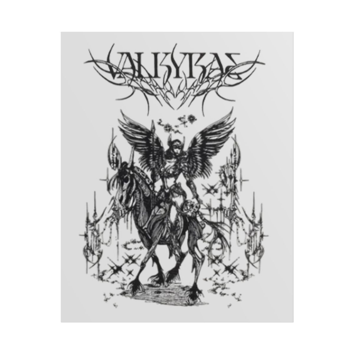 Valkyrie Warrior Illustration Rolled Poster | Norse Myth Art Print | Valkyrae - Official Posters & Wall Art merchandise