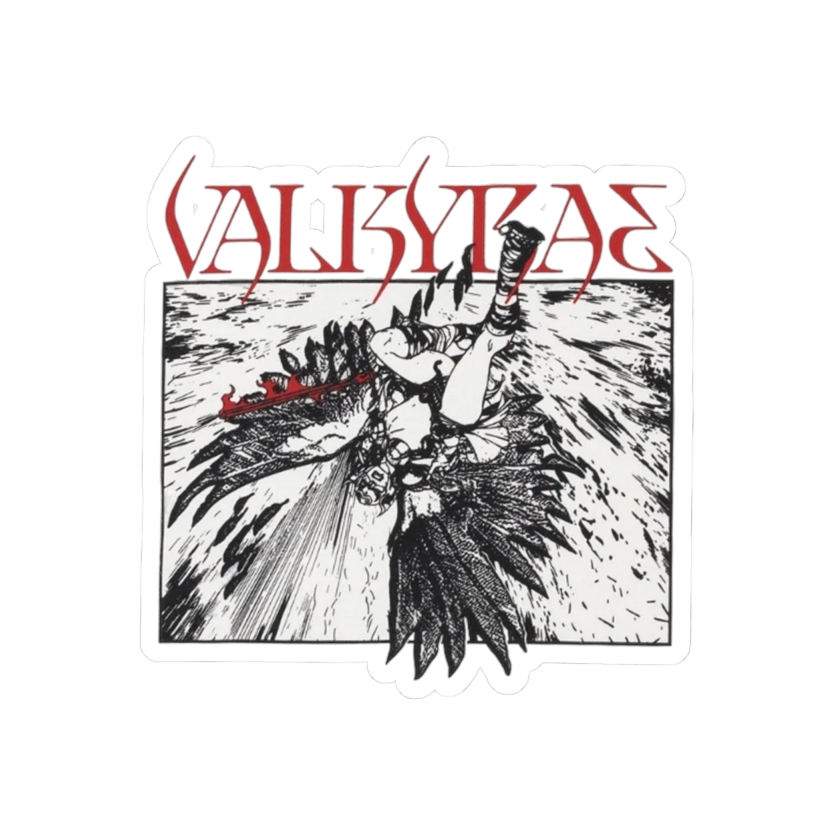 Valkyrjae Illustration Kiss-Cut Stickers | Mythic Warrior Artwork | Valkyrae - Valkyrae official Stickers merch