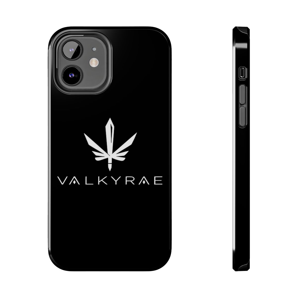 Leaf Logo Phone Case | Black Protective Tough Case | Valkyrae - alternate angle 5, merchandise